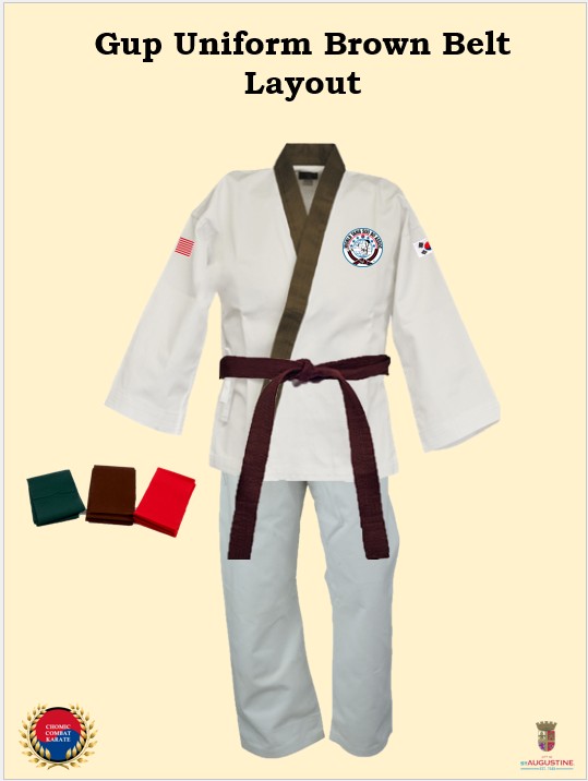 Gup Uniform Brown Belt Layout 2025 Gup Uniform Brown Belt