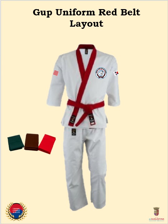 Gup Uniform Red Belt Layout 2025 Gup Uniform Red Belt