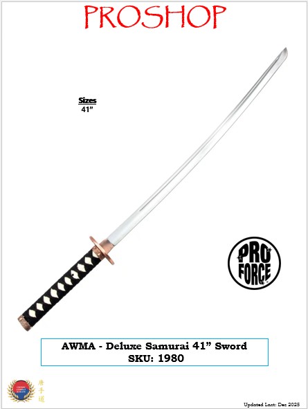 AWMA - Deluxe Samurai 41inch Sword SKU 1980 2025 AWMA - Deluxe Samurai 41inch Sword SKU 1980 2025