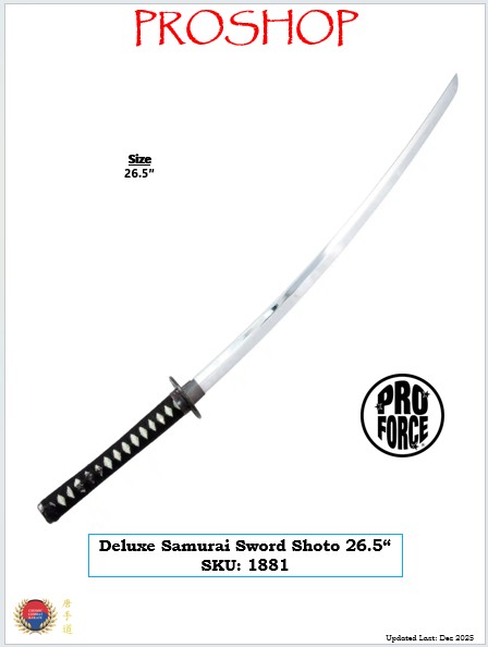 Deluxe Samurai Sword Shoto 26.5inch SKU 1881 2025 Deluxe Samurai Sword Shoto 26.5inch SKU 1881 2025