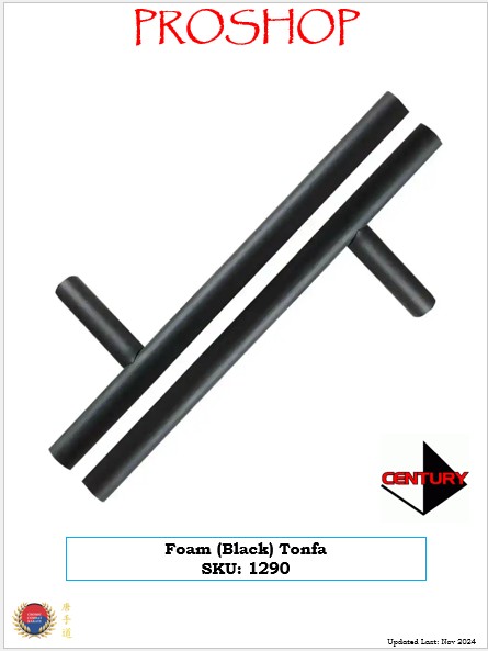 Foam Black Tonfa 20inch Century MA SKU 1290 2025 Foam Black Tonfa 20inch Century MA SKU 1290 2025