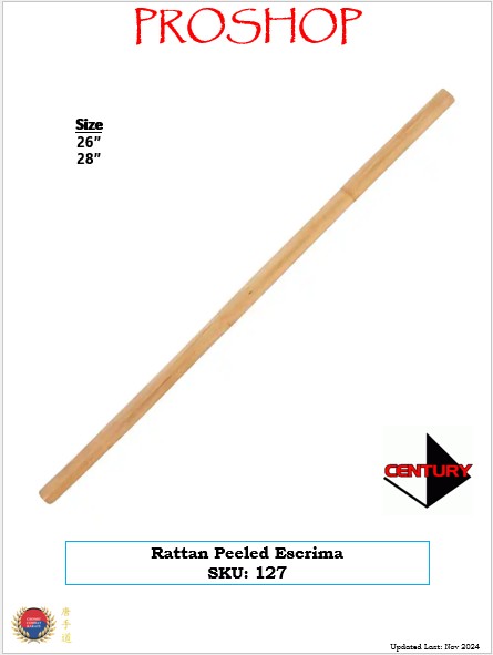 Rattan Peeled Escrima26inch 28inch SKU 127 2025 Rattan Peeled Escrima26inch 28inch SKU 127 2025