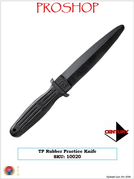 TP Rubber Practice Century MA Knife SKU 10020 2025 TP Rubber Practice Century MA Knife SKU 10020 2025